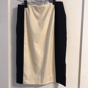 J Crew navy and white cream pencil skirt size 4